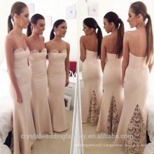 Wholesale Good Quality New Cheap Lace formal Long Sheath Mermaid Bridesmaid Dress With Long Trial LB29